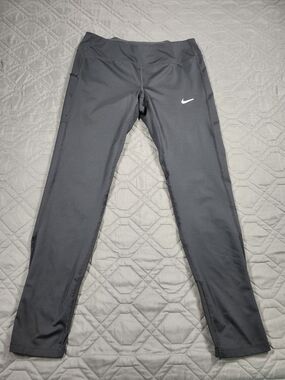 Nike Power Racer Training Leggings Dri-FIT fabric W Pockets Size L Has Wear